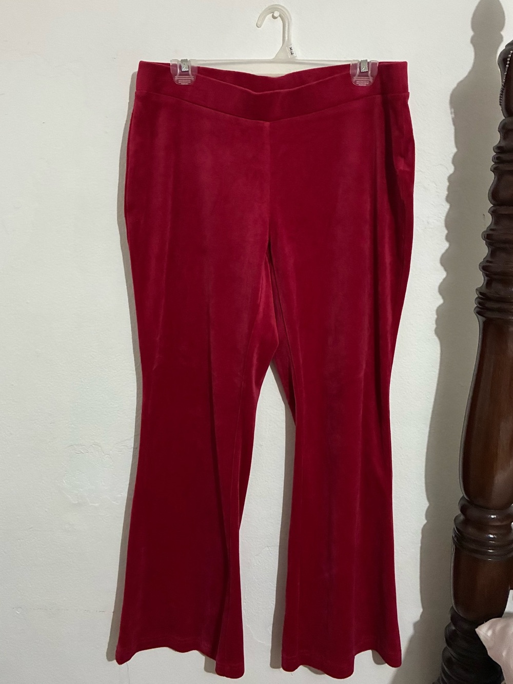 Juicy Couture Red Velvet Flare Pants